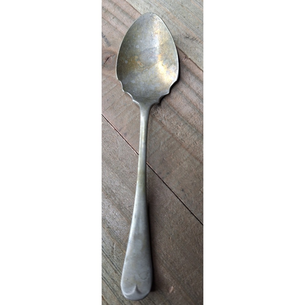 Antique EPNS Silver Plate Scalloped Shell Bowl Sugar Jam Spoon 15g